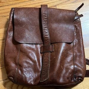 Brown leather bag
